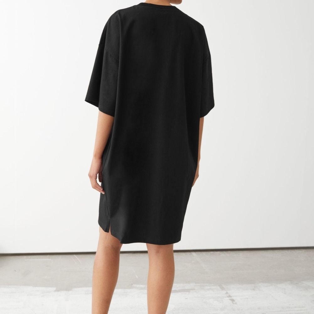 & Other Stories Charcoal Relaxed T-shirt Mini Dress - Size XS - Stockholm Atelie - Picture 3 of 4